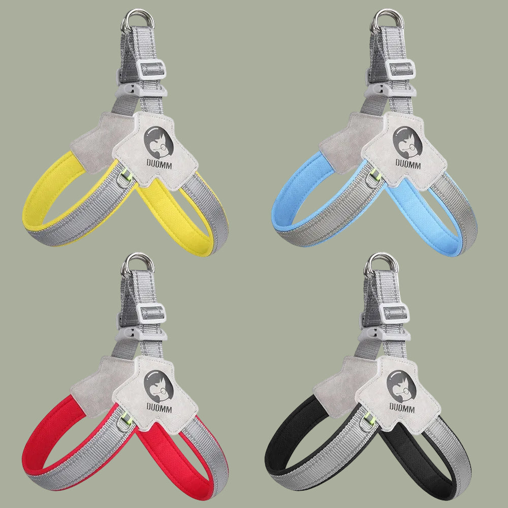 Saddle style dog chest harness breathable reflective dog harness