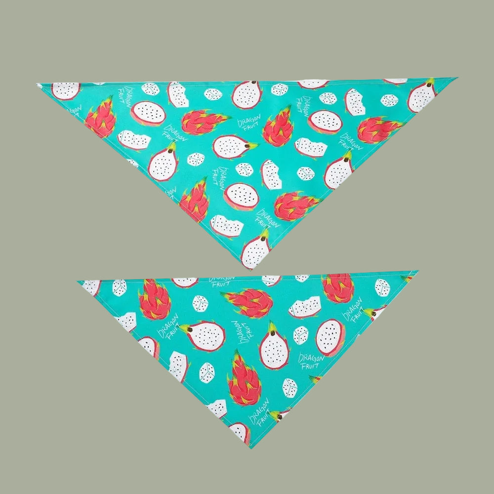 Fruit Print Pet Dog Bandana Small Dog Cat Scarf Adjustable Cotton Dog Puppy Bandanas Bibs Summer Pet Dog Grooming Accessories