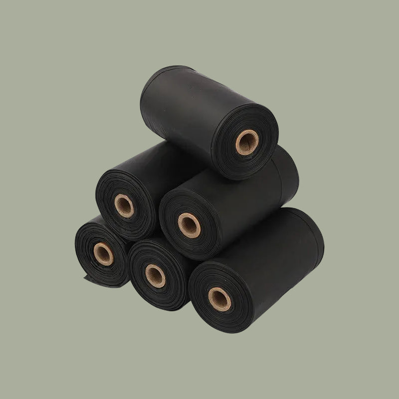 Corn starch biodegradable pet garbage bag unprinted black dog fecal bag picking up feces garbage bag