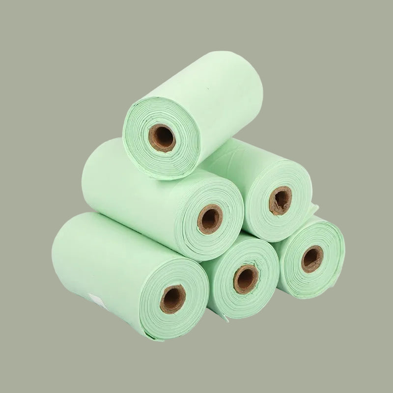 Corn starch biodegradable pet garbage bag unprinted black dog fecal bag picking up feces garbage bag