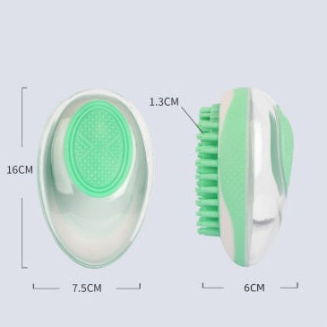 Dog Cat Bath Brush 2-in-1 Pet SPA Massage Comb Soft Silicone Pets Shower Hair Grooming Cmob Dog Cleaning Tool Pet Products
