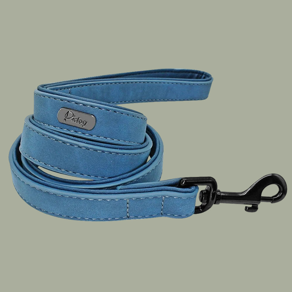 Custom Dog Collars Leather Personalized Pet Dog Tag Collar Leash Lead For Small Medium Large Dogs Pitbull Bulldog Pugs Beagle