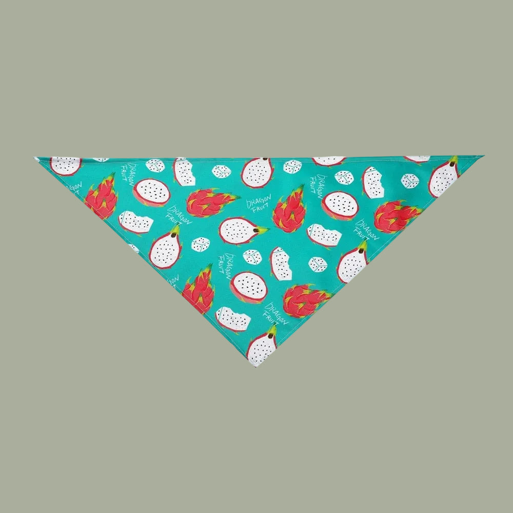 Fruit Print Pet Dog Bandana Small Dog Cat Scarf Adjustable Cotton Dog Puppy Bandanas Bibs Summer Pet Dog Grooming Accessories