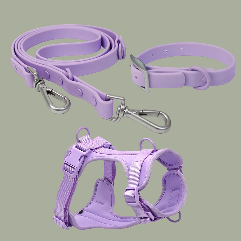 New Waterproof PVC Pet Dog Leash Small And Medium-Sized Dog Anti Bite Chest Strap Dog Leash
