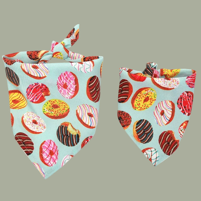 Fruit Print Pet Dog Bandana Small Dog Cat Scarf Adjustable Cotton Dog Puppy Bandanas Bibs Summer Pet Dog Grooming Accessories
