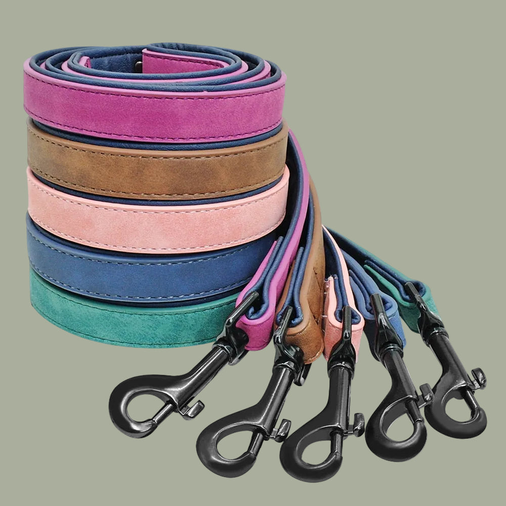 Custom Dog Collars Leather Personalized Pet Dog Tag Collar Leash Lead For Small Medium Large Dogs Pitbull Bulldog Pugs Beagle