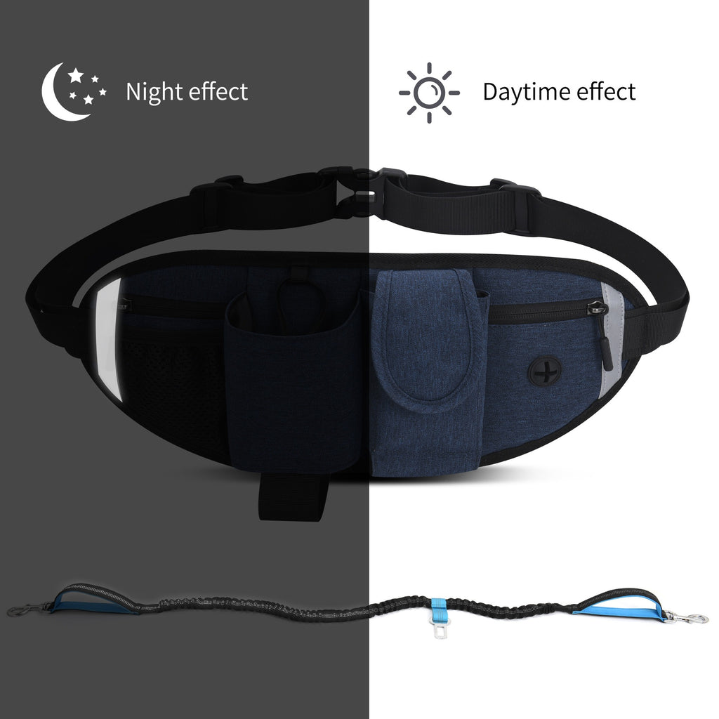Running sports waist bag multifunctional waterproof pet waist bag outdoor anti-collision elastic dog walking waist bag