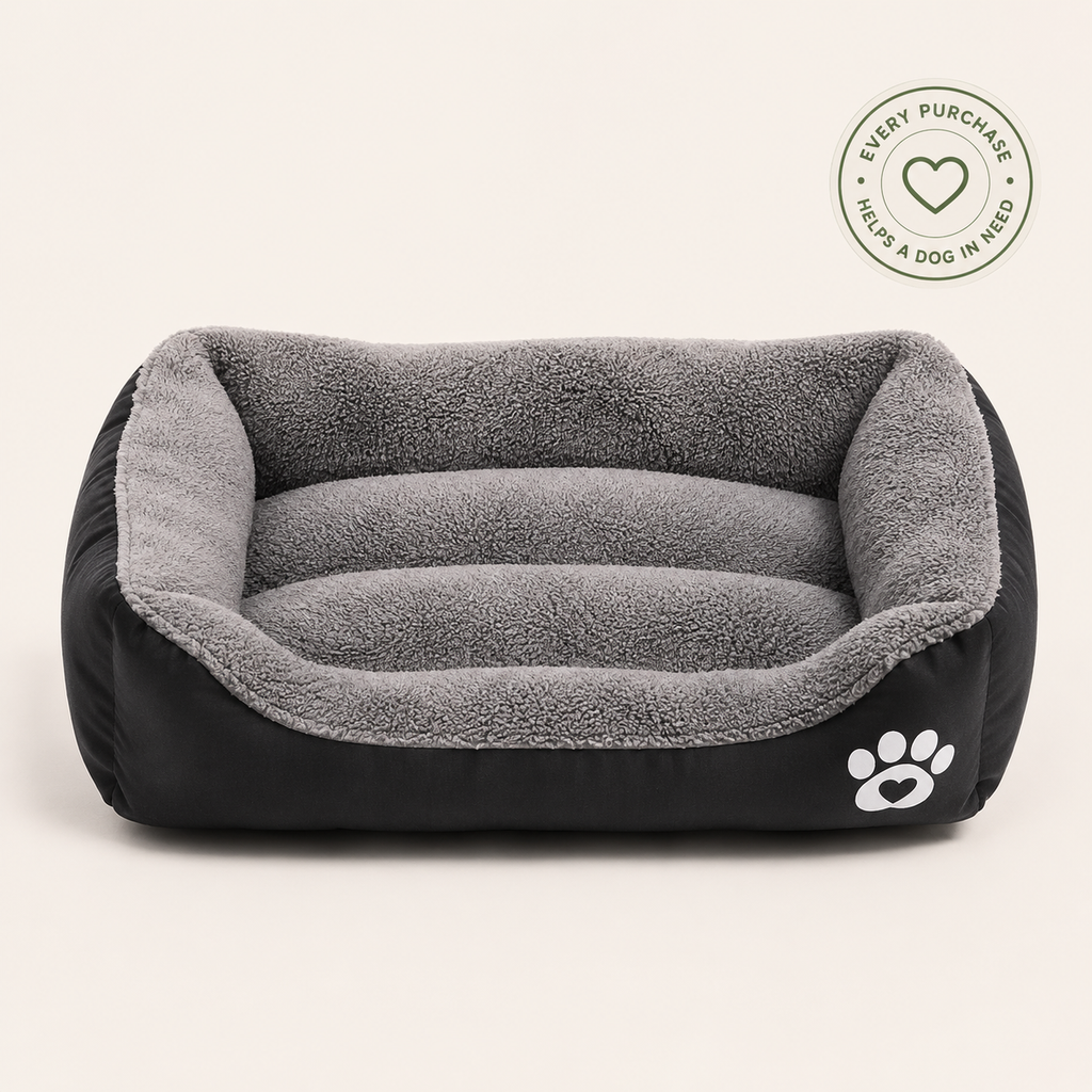 New, soft, and cozy fleece pet bed. Waterproof bottom. Suitable for small, medium & large pets. Keeps pets warm.