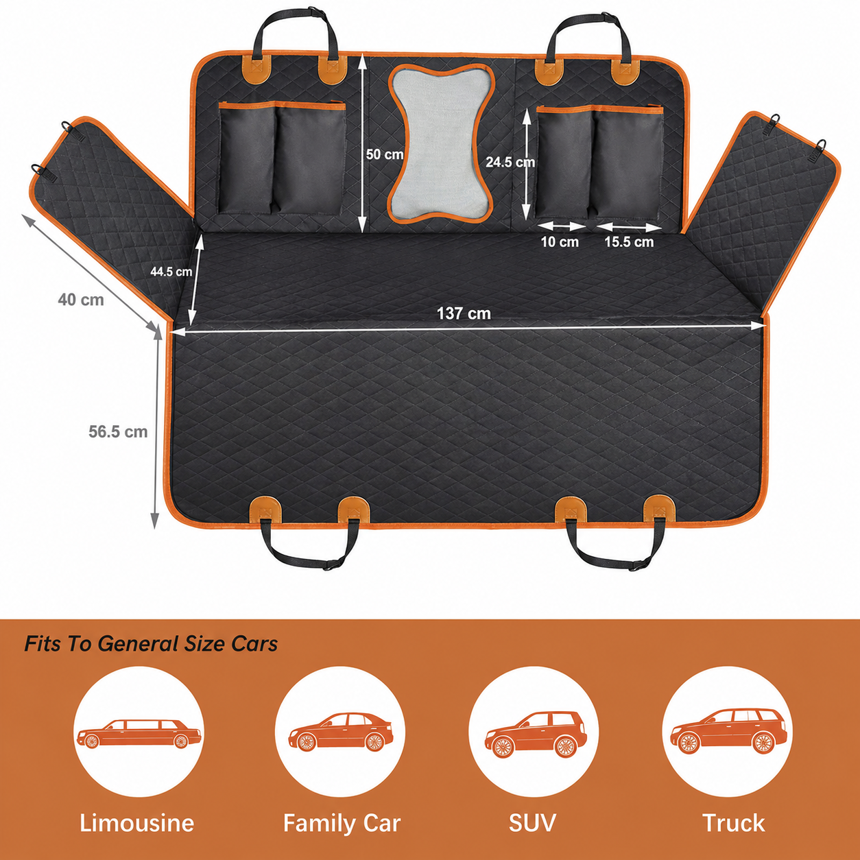 Pet car mat waterproof protection car rear seat mat dog mat anti dirt anti bite anti slip pet car mat
