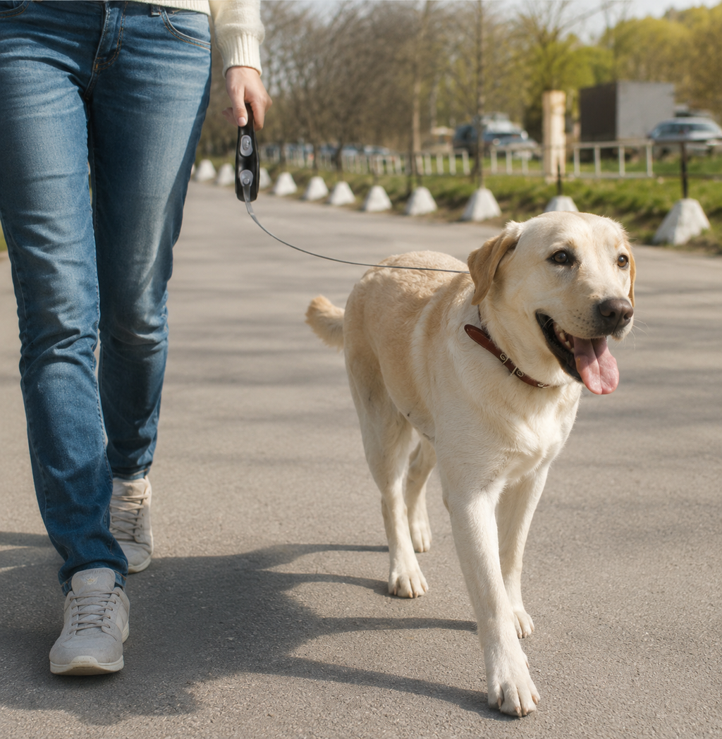 Retractable Dog Leash (5m/8m, 50kg capacity) – Adjustable, durable, for small/big dogs (walking, hiking)