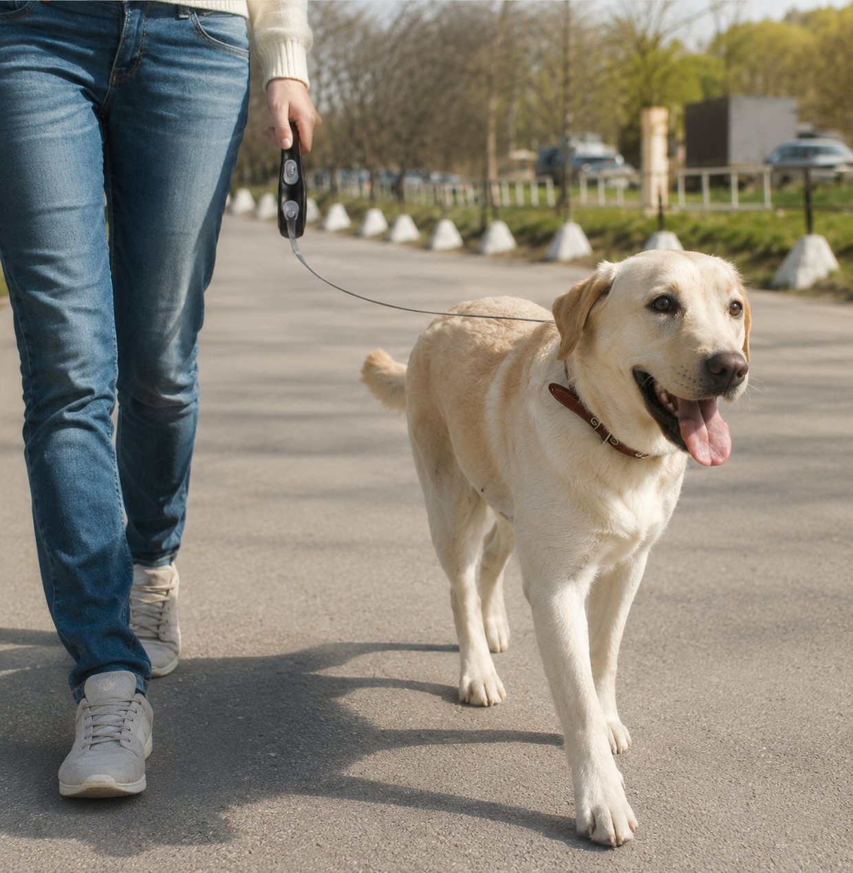 Retractable Dog Leash (5m/8m, 50kg capacity) – Adjustable, durable, for small/big dogs (walking, hiking)